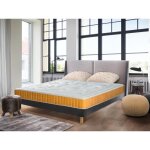 Ensemble elgance 90x190 cm matelas mousse + sommier bois