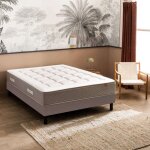 Ensemble epeda matelas ressorts ensach�s cachemire et soie le majestueux sommier nature confort m�dium ...