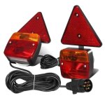 Ensemble de feux arrire - magntique - remorque - 75m de cble - tanche - polycarbonate