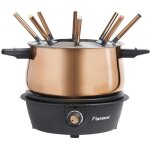 Ensemble de fondue - bestron - afd850co - 1500 w - 15 l - cuivre et noir