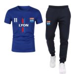 Ensemble foot homme style lyon 69 ? maillot &amp jogging l�ger urbain - - bleu royal