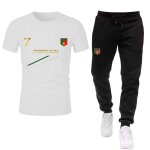 Ensemble foot (maillot et jogging) - npz - style portugal - blanc - polyester - logo dor� & upf30 +