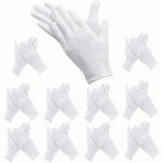 Ensemble de gants en coton - doux et respirants pour les peaux sensibles - id�aux pour les soins - blancs ...