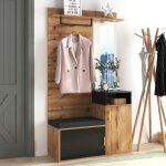 Ensemble garde - robe de couloir armoire chaussures avec 4 crochets miroir tabouret meuble dentrée couloir ... Ensemble garde - robe de couloir armoire chaussures avec 4 crochets miroir tabouret meuble dentrée couloir ...
