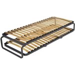 Ensemble lit gigogne métal 90x190 - 20 lattes bois - gain de place - made in france Ensemble lit gigogne métal 90x190 - 20 lattes bois - gain de place - made in france