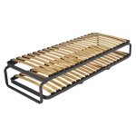 Ensemble lit gigogne métal 80x190 - 20 lattes bois - gain de place - made in france Ensemble lit gigogne métal 80x190 - 20 lattes bois - gain de place - made in france
