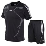 Ensemble homme �t�2 pi�ces t - shirt manches courtes et short s�chage rapide respirant l�ger tenue athl�tique ...