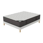 Ensemble htel confort sommier + matelas 120x190 cm hauteur 30cm mousse haute rsilience 4 pieds confort ...