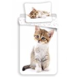 Housse de couette - chaton tigr - 140x200 cm - 100% coton - rversible - lavable en machine