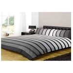Ensemble de housse de couette - ohos rh - king taille - noir et gris - rayé - 220x230 cm Ensemble de housse de couette - ohos rh - king taille - noir et gris - rayé - 220x230 cm