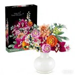 Ensemble de jouets de construction de fleurs - blocs de construction de bouquet pour adultes filles et ...
