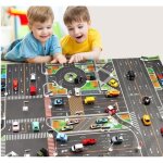 Ensemble de jouets - ecelen - carte routire du tapis de jeu pour bb - 130 * 100cm - multicolore - ...