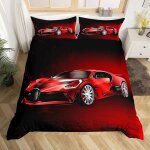 Ensemble de literie 220 x 240 cm pour enfants gar�ons et filles th�me sports extr�mes voiture de sport ...
