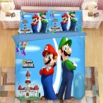 Ensemble de literie super mario bros - miqiney - housse de couette double 200x200cm - motifs color�s