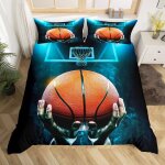 Ensemble de literie de terrain de basket - ball gar�on basketball housse de couette 140x200 d�coration ...