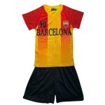 Ensemble foot enfant style barcelone - maillot et short barcelona 10 - polyester - 4 � 14 ans - - jaune ...
