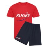 Ensemble maillot &amp short de rugby enfant ? polyester ? 3 au 14 ans - - rouge