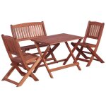 Magnifique ensemble � manger dext�rieur 4 pcs - table et fauteuils de jardin - pour enfants eucalyptus ...