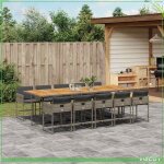 Ensemble � manger de jardin - mod�le 3211298 - 1 table + 10 chaises - coussins inclus - r�sine tress�e ...