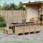 Ensemble � manger de jardin - faf7291712415173 - r�sine tress�e - 12 personnes - coussins lavables