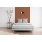 Ensemble matelas 140x190 cm + sommier - mousse - 5 zones - 15 cm - ferme - deko dream airflex