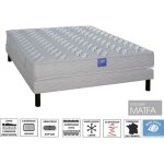Ensemble matelas intimit belle literie 90x190 + sommier tapissier + jeu de 4 pieds offerts