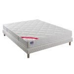 Ensemble matelas mémoire de forme morphée + sommier - 140 x 190 - blanc - ferme - eco literie Ensemble matelas mémoire de forme morphée + sommier - 140 x 190 - blanc - ferme - eco literie