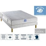 Ensemble matelas passion belle literie 120x190 + sommier tapissier + jeu de 4 pieds offerts