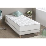 Ensemble matelas ressorts + sommier tapissier 90 x 190 - epaisseur 23 cm - confort quilibr - deko dream ...