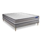 Ensemble matelas sommier 120x190 cm - sommier gris (en kit) - actimemo pur
