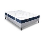 Ensemble matelas sommier 140x190 marque dunlopillo - hauteur 18 cm - mousse arial - soutien ferme - ...