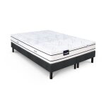 Ensemble matelas sommier 160x200 (2x80) marque dunlopillo - hauteur 20 cm - ressorts ensachs - soutien ...