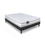 Ensemble matelas sommier 160x200 marque dunlopillo hauteur 21 cm - latex - aration - 7 zones - soutien ...