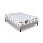 Ensemble matelas sommier 160x200 marque dunlopillo hauteur 21 cm - latex - aration - 7 zones - soutien ...