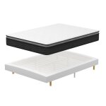 Ensemble matelas et sommier 160x200dewinner sommier tapissier 160x200 et matelas ressorts ensach�s 160x200x256 ...