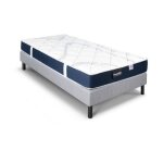 Ensemble matelas sommier 90x190 marque dunlopillo - hauteur 18 cm - mousse arial - soutien ferme - fabriqu ...