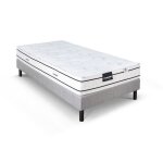 Ensemble matelas sommier 90x200 marque dunlopillo hauteur 21 cm - latex - aration - 7 zones - soutien ...