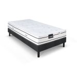 Ensemble matelas sommier 90x200 marque dunlopillo hauteur 21 cm - latex - aration - 7 zones - soutien ...