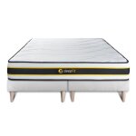 Ensemble double sommier + matelas flexy ressorts ensach�s et m�moire de forme 160x200