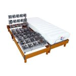 Ensemble matelas + sommier - tous plots - 2x8 - tte et pieds relevables - mousse  mmoire de forme ...