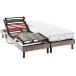 Ensemble matelas + sommier relaxation lectrique comfort - 2x90x200 cm - matelas mousse - deko dream ...