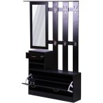 Homcom - meuble chaussures - bois - 90x10x91cm - noir