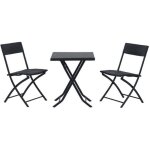 Outsunny - salon de jardin - métal - 60x60x72cm - noir Outsunny - salon de jardin - métal - 60x60x72cm - noir