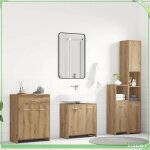 Ensemble meubles salle de bain - faf7291712446436 - ch�ne artisanal - bois ding�nierie - 4 pcs grand ...