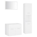Vidaxl ensemble de meubles de salle de bain blanc bois dingnierie 3070955