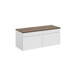 Ensemble meubles sous vasque + plateau - 120 cm - emblematic white