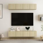 Ensemble de meuble tlvision - 17091neuf - meuble tv suspendu armoire hifi chne sonoma - moderne