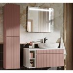 Ensemble meuble vasque + 3 �l�ments - 100 cm - emblematic rose