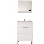 Ensemble meuble et vasque 60cm meubles de salle de bain meuble sur pieds 2 tiroirs