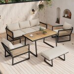 Ensemble de mobilier de jardin - meubles de balcon en acier galvanis� - meubles de terrasse avec table ...